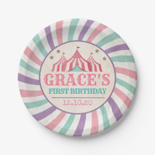 Carnival Birthday plate