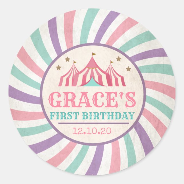 Carnival Birthday sticker (Front)