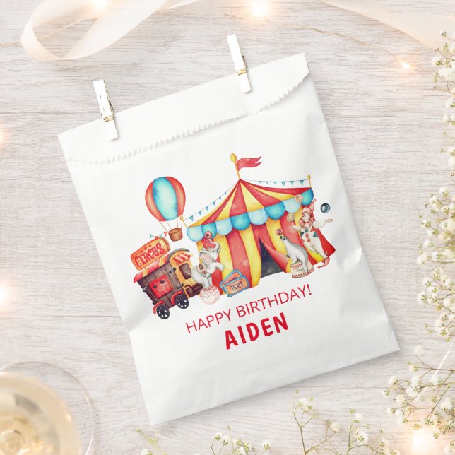 Carnival Circus Big Top Birthday Favour Bag (Clipped)