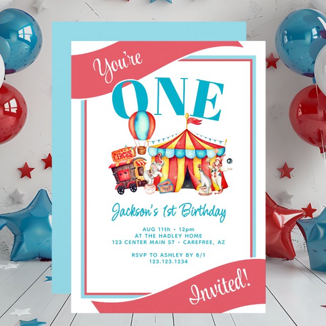 Carnival Circus Big Top Kid's Birthday Invitation (Creator Uploaded)