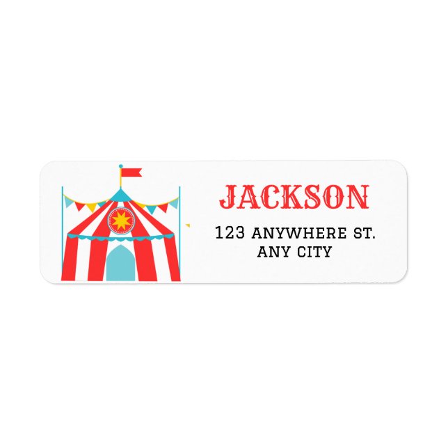 Carnival Circus Birthday (Front)