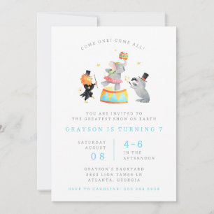 Carnival Circus Birthday Party Invitation