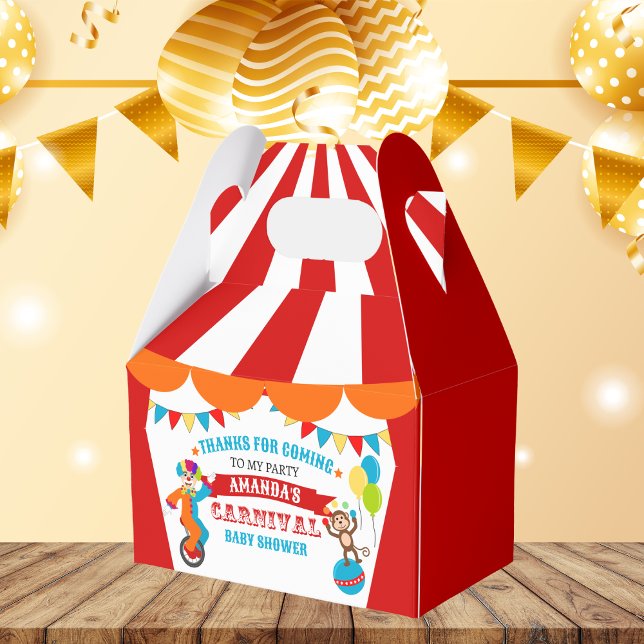 Carnival Circus Festival Baby Shower Favor Box (Creator Uploaded)