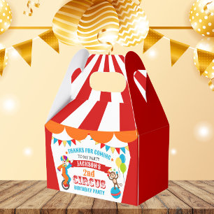 Carnival Circus Festival Kids Birthday Party Favor Box