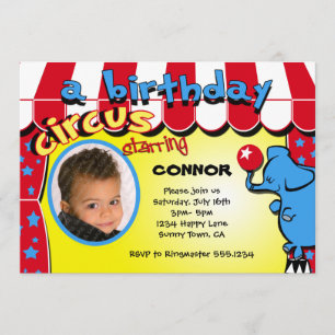 Carnival Circus Photo Invitation