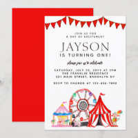 Carnival Circus Tent Ferris Wheel Party Birthday