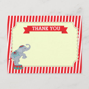 Carnival Circus Thank You Note Cards