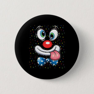 Carnival Clown Face Circus Costume Kids Men Women 2 Inch Round Button