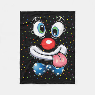 Carnival Clown Face Circus Costume Kids Men Women  Fleece Blanket