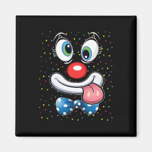 Carnival Clown Face Circus Costume Kids Men Women Magnet
