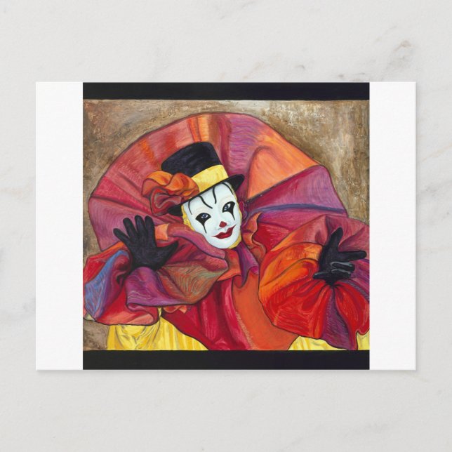 Carnival Clown Postcard (Front)