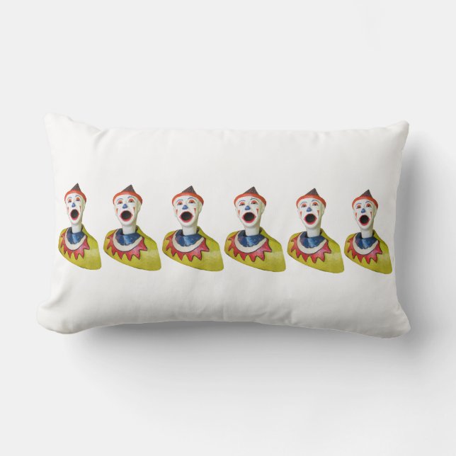 Carnival Clowns Lumbar Pillow (Front)