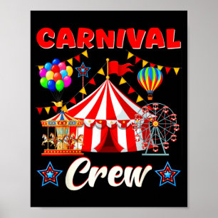 Carnival Crew Funny Circus Staff Costume Circus Poster