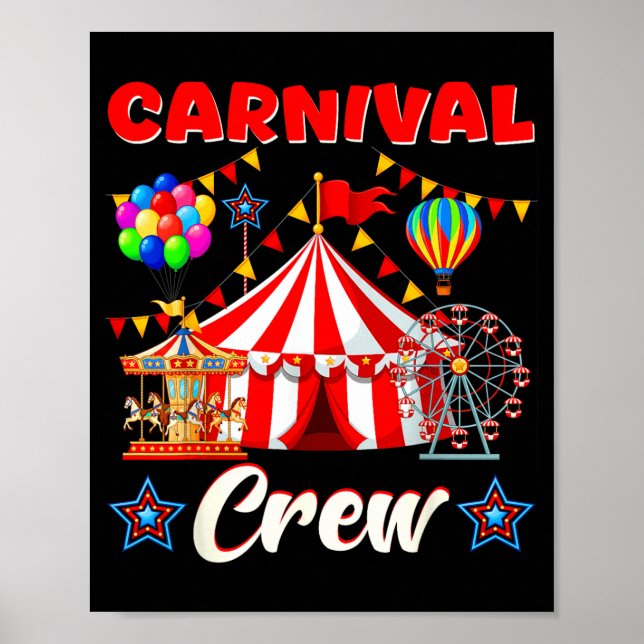 Carnival Crew Funny Circus Staff Costume Circus Poster (Front)
