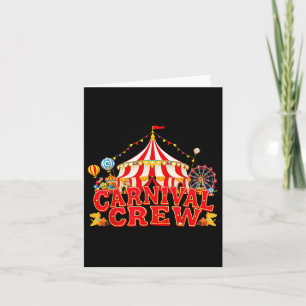 Carnival Crew Matching Circus Staff Tent Party Cir Card