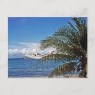 Carnival cruise ship docked at Grand Cayman Postcard