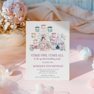 Carnival Cute Anniversaire Budget Invitation
