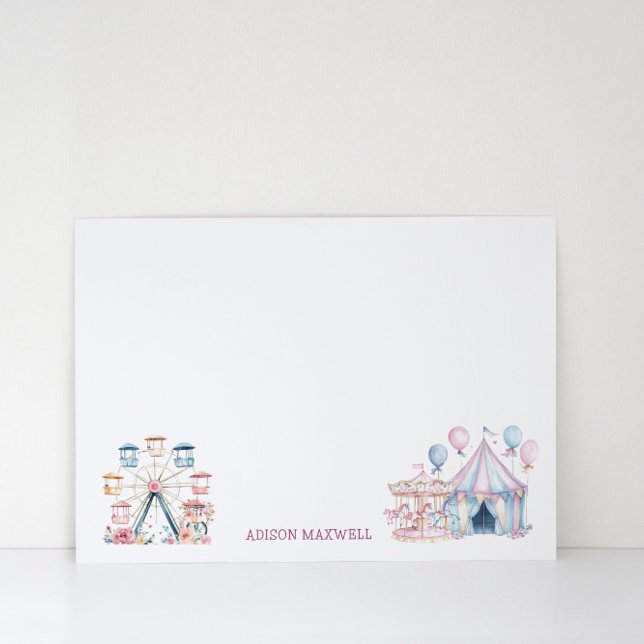 Carnival Cute Birthday Budget Thank You Card (Creator Uploaded)