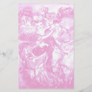 CARNIVAL DANCE , pink white Stationery