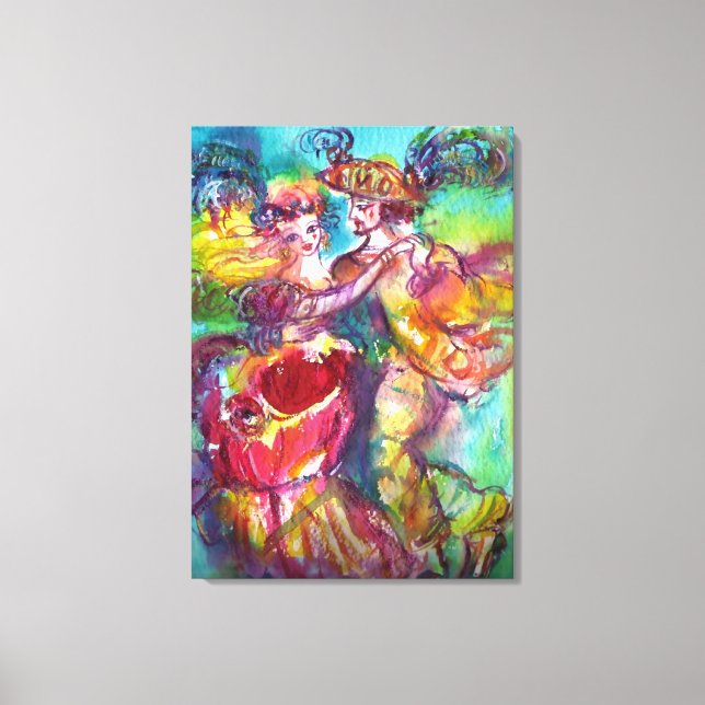 CARNIVAL DANCE Venetian Masquerade Ball Canvas Print (Front)