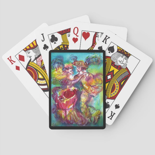 CARNIVAL DANCE Venetian Masquerade Ball  Playing Cards (Back)