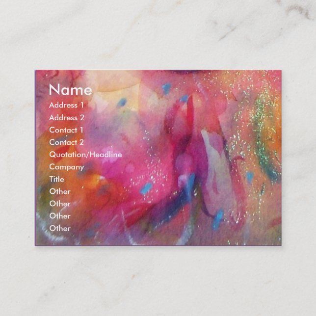 CARNIVAL DANCE ,VENETIAN MASQUERADE pink blue Business Card (Front)