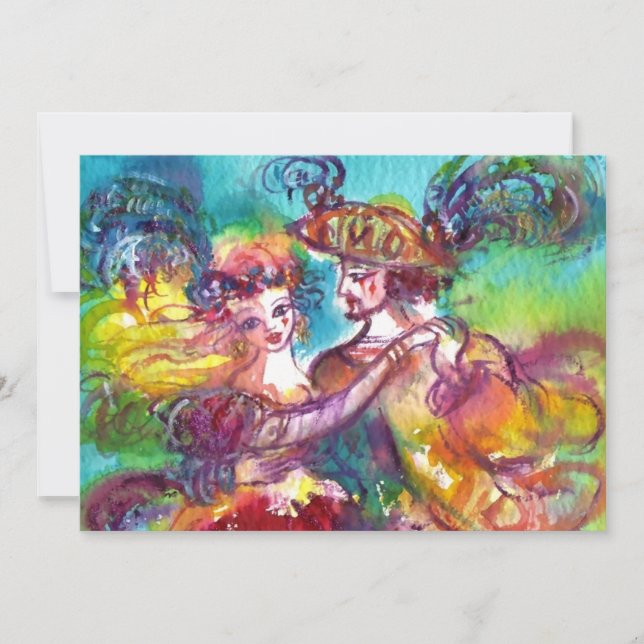 CARNIVAL DANCE , vibrant pink blue yellow sparkles (Front)