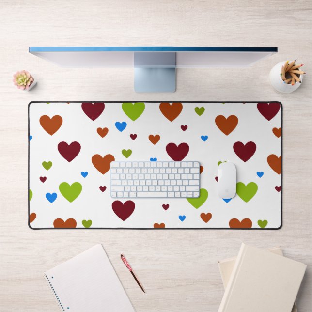 Carnival Dancing Hearts 1 Desk Mat (Office 1)