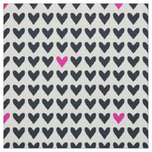 CARNIVAL - Dark Grey and Hot Pink Valentine Hearts