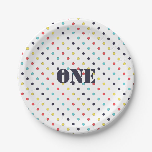 Carnival Dot Paper Plate {Editable Text} (Front)