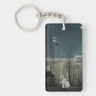 Carnival Evening, Henri Rousseau oil painting 1886 Keychain