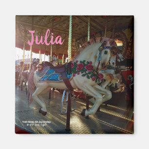 Carnival Fair Carousel Merry-Go-Roung Horse Magnet