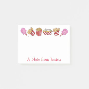 Carnival Fair Food Popcorn Nacho Fries Post Its Post-it Notes