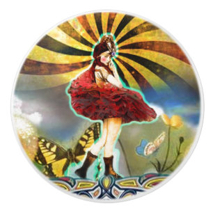 Carnival Fairy Ceramic Knob