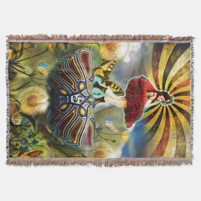 Carnival Fairy Cozy Throw Blanket (Front)