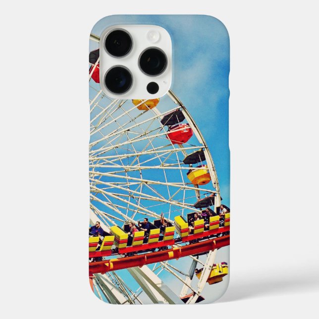 Carnival ferris wheel and roller coaster photo fun Case-Mate iPhone case (Back)
