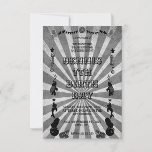 Carnival festival black and white save the date