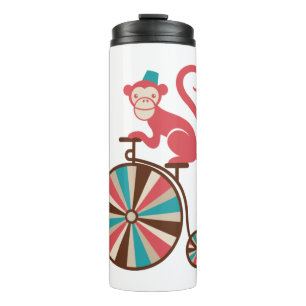Carnival Festival Theme cute circus monkey Design Thermal Tumbler
