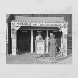 Carnival Fortune Teller, 1938 Postcard