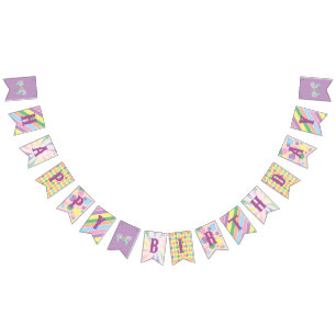 Carnival - Funfair -Pastel - Birthday - Shower Bunting Flags