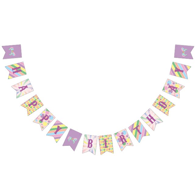 Carnival - Funfair -Pastel - Birthday - Shower Bunting Flags (All)