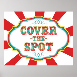Carnival Game Sign Cover the Spot