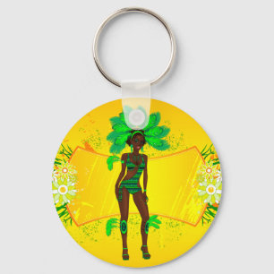carnival green girl.ai keychain