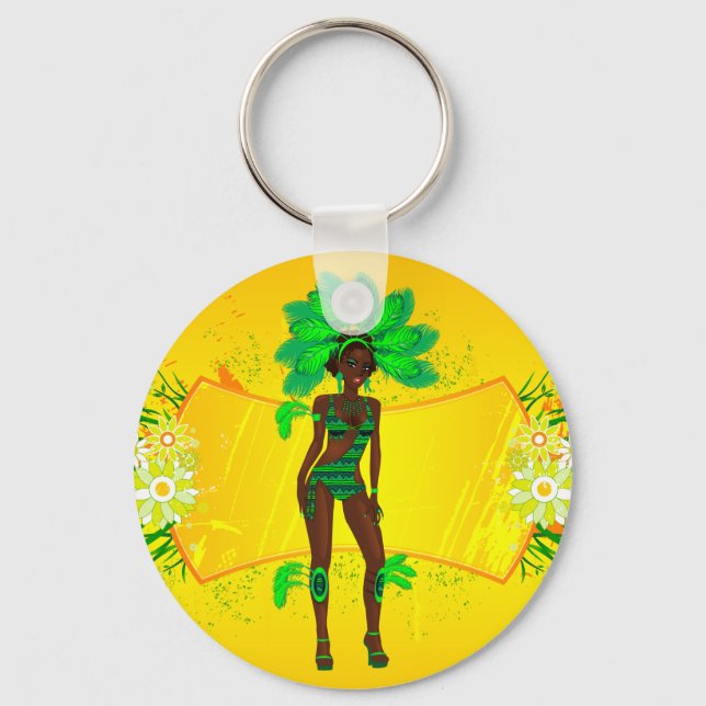carnival green girl.ai keychain (Front)