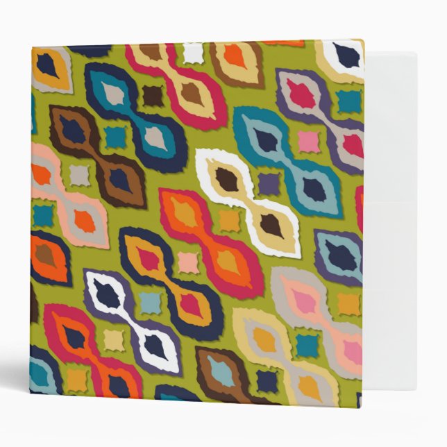 carnival ikat lime binder (Front/Inside)