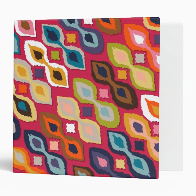 carnival ikat red binder (Front/Inside)