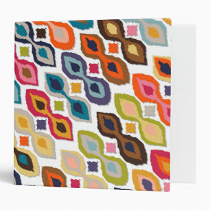 carnival ikat white binder