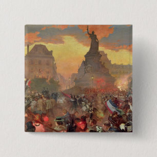 Carnival in Paris in Honour of the Russian 2 Inch Square Button