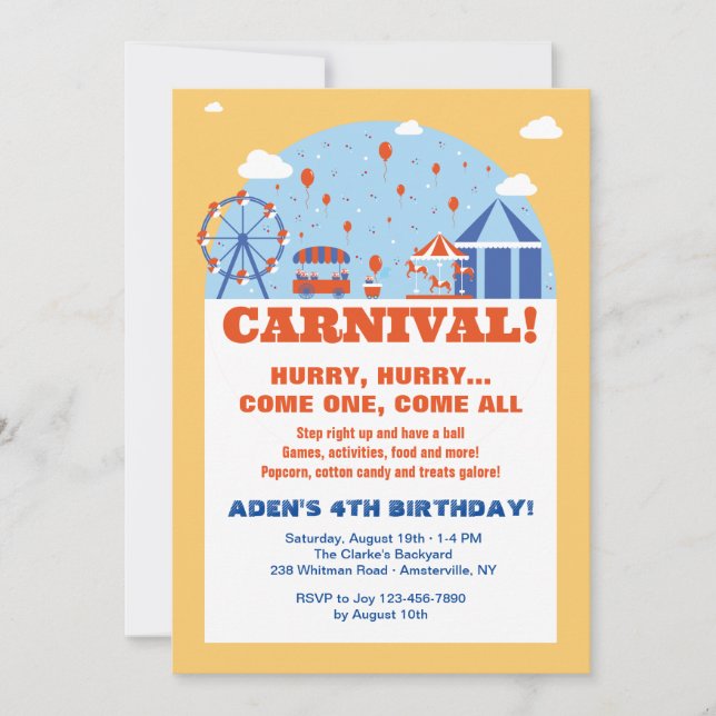 Carnival Invitation (Front)