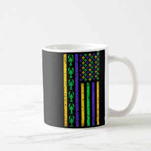 Carnival Mardi Gras Usa American Flag Crawfish Par Coffee Mug